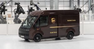 A stock image illustrating electric vans and trucks concepts