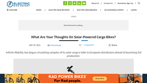 Infinite Mobility - Inga Solar-Powered Cargo E-Bike