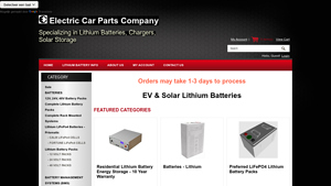 Electric Car Parts Company - Lithium Batteries & Chargers