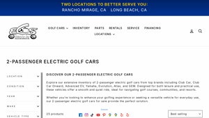 Electric Golf Cars - 2-Passenger Models