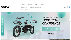 GOBike - TRIO Crossover Lightweight Foldable Electric Tricycle