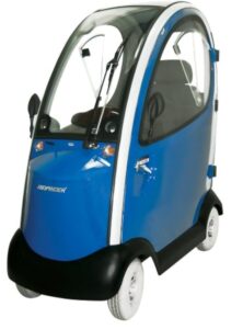 A stock image illustrating enclosed scooter for sale concepts