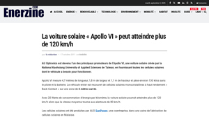 Enerzine - Voiture Solaire Apollo VI