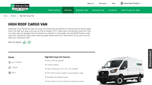 Enterprise - High Roof Cargo Van Rental