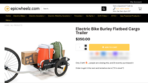 Epic Wheelz - Burley Flatbed Cargo Trailer