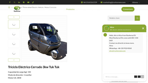 Run Horse - Triciclo Eléctrico Cerrado 3kw Tuk Tuk J1