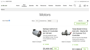 EV West - NetGain HyPer9 AC Motor X1 Controller Kit