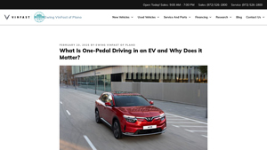 VinFast - One-Pedal Driving Feature
