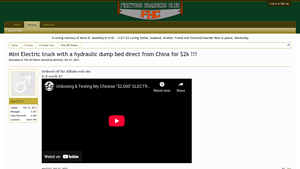 Firewood Hoarders Club - Mini Electric Truck with Hydraulic Dump Bed