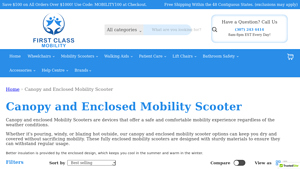 First Class Mobility - Canopy & Enclosed Scooters