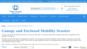 First Class Mobility - Canopy & Enclosed Scooters
