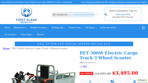First Class Mobility - PET 500W Electric Cargo Truck