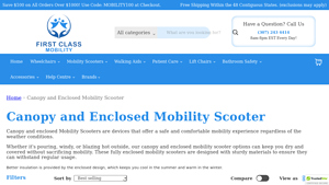 First Class Mobility - Canopy & Enclosed Scooters