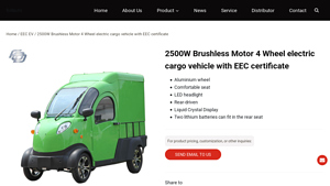 Fodauto - 2500W Brushless Motor Electric Cargo Vehicle