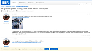 Electric Bike Review - Tilting Three Wheel Electric Motorcycle