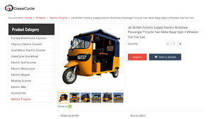 LVBAO - Electric Rickshaw Passenger Tricycle