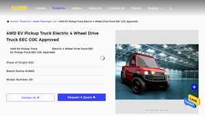 Garow Auto - 4WD EEC COC Approved EV Pickup Truck