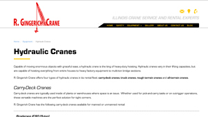 Gingerich Crane - Hydraulic Carry-Deck Cranes