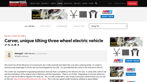 Carver - Unique Tilting Three-Wheel Electric Vehicle