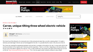 Carver - Unique Tilting Three-Wheel EV