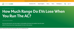 Green Cars - EV Range Loss Insights