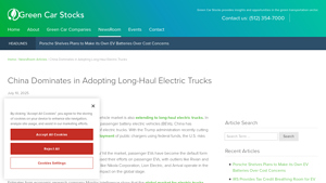 Green Car Stocks - Electric Vehicle Market Insights