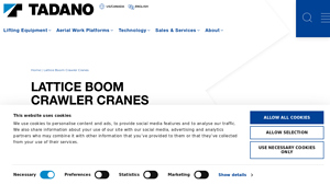 Tadano - Lattice Boom Crawler Cranes
