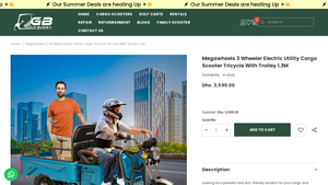 Megawheels - 3 Wheeler Electric Utility Cargo Scooter
