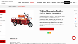 Guowei Motor - Triciclo Eléctrico GWGM-1A