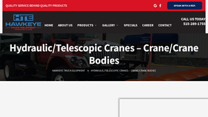 Hawkeye Truck Equipment - Hydraulic Cranes