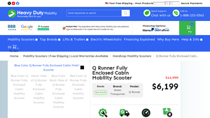 Heavy Duty Mobility - Q Runner Fully Enclosed Cabin Scooter