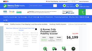 Heavy Duty Mobility - Q Runner Fully Enclosed Cabin Scooter