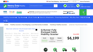 Heavy Duty Mobility - Q Runner Fully Enclosed Cabin Scooter