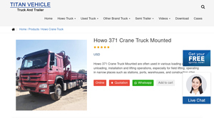 Howo - 371 Crane Truck Mounted