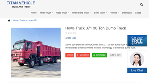 Howo Sinotruk - 371 Price New Dump Truck
