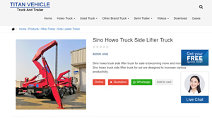 Sino Howo - 20ft Side Lifter Truck