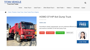 HOWO - 371HP 8x4 Dump Truck