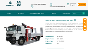 Sinotruk - Howo 6x4 Mounted Crane Truck