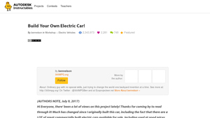 Instructables - Electric Car Conversion Guide