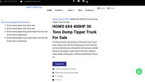 Howo - 6X4 30 Ton Dump Tipper Truck