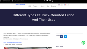JNHTC - Truck Crane Flatbed Transporter & Cargo Crane Truck