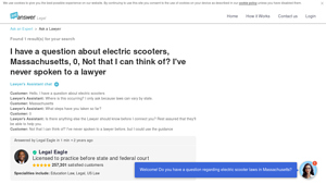 JustAnswer - Electric Scooter Regulations in Massachusetts