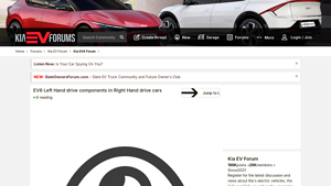 Kia - EV6 RHD Configuration Issues