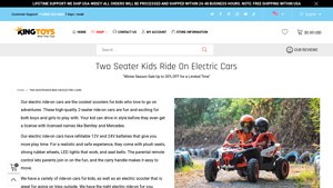 KINGTOYS - Two-Seater Kids' Electric Cars