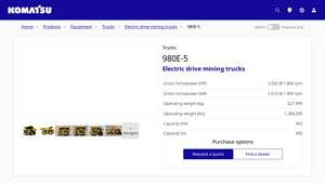Komatsu - 980E-5 Electric Drive Haul Truck