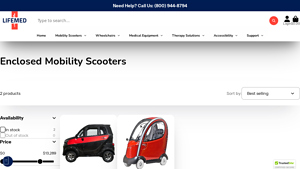 LifeMedusa - Green Transporter Q-Express Enclosed Mobility Scooter
