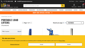 Lifting Equipment Store - Portable Load Lifters