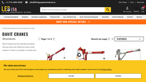 Lifting Equipment Store - Davit Cranes