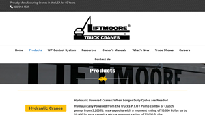 Liftmoore - Hydraulic & DC Powered Cranes