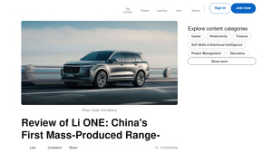 Li ONE - Range-extended Electric Vehicle (REEV)